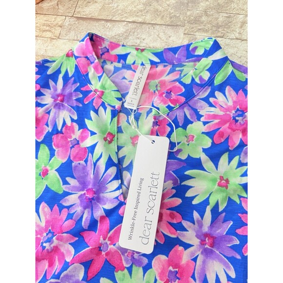 NEW Dear Scarlett Multi Color Print Tank Dress Size L - Picture 15 of 16